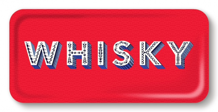Whiskey bricka 32x15 cm - red i gruppen Inredning / Kök & Dukning / Brickor & Grytunderlägg hos Sommarboden i Höllviken AB (AB3215-348)