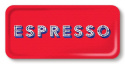 Espresso bricka 32x15 cm - röd