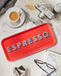 Espresso bricka 32x15 cm - röd