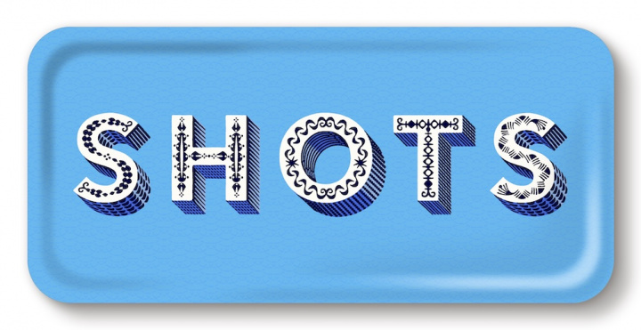 Shots bricka 32x15 cm - blue i gruppen Inredning / Kök & Dukning / Brickor & Grytunderlägg hos Sommarboden i Höllviken AB (AB3215-760)