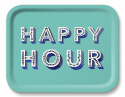 Happy Hour bricka 36x28 cm - turquoise