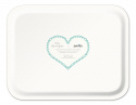 Happy Hour bricka 36x28 cm - turquoise