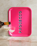 Prosecco bricka 36x28 cm - bright pink