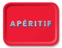 Apértif bricka 36x28 cm - red