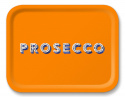 Prosecco bricka 36x28 cm - satsuma orange