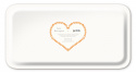 Champagne bricka 43x22 cm - satsuma orange