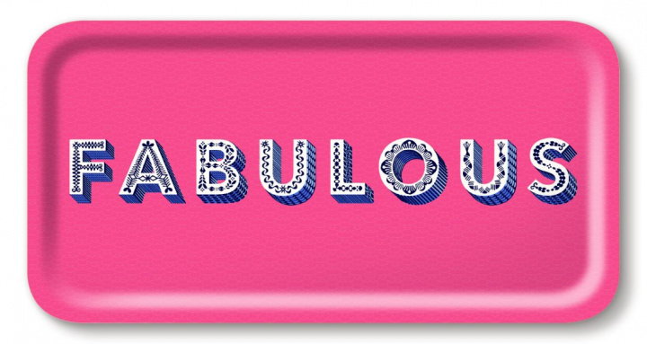 Fabulous bricka 43x22 cm - bright pink i gruppen Inredning / Kök & Dukning / Brickor & Grytunderlägg hos Sommarboden i Höllviken AB (AB4322-543)