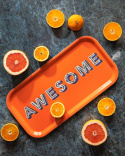 Awesome bricka 43x22 cm - orange