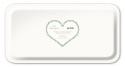 Champagne bricka 43x22 cm - sage green