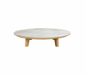 Aspect soffbord Ø 144 H31 cm - teak/flera bordsskivor