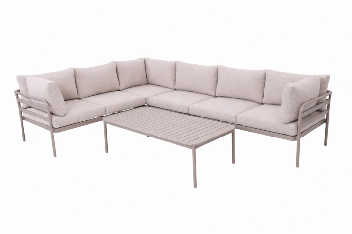 Mira hörnsoffa - khaki i gruppen Utemöbler / Loungemöbler / Loungegrupper hos Sommarboden i Höllviken AB (B10-112-2-No8)