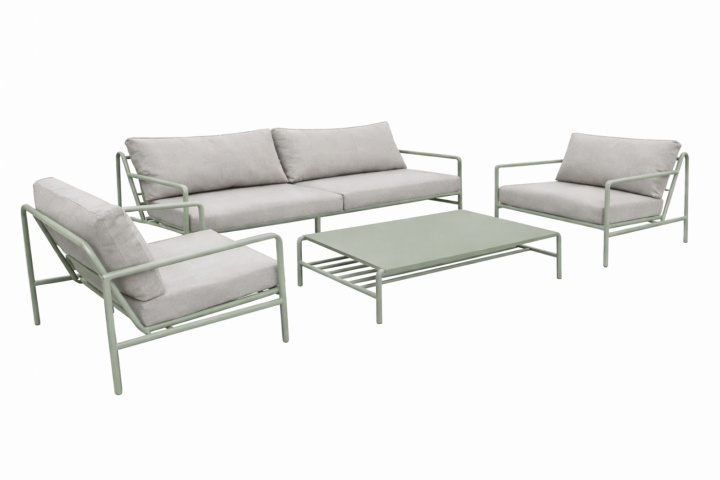 Tessina soffgrupp - grön/grå i gruppen Utemöbler / Loungemöbler / Loungegrupper hos Sommarboden i Höllviken AB (B11-105-12)