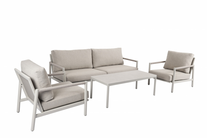 Carmega soffgrupp inkl bord - oyster/sand i gruppen Utemöbler / Loungemöbler / Loungegrupper / Färdiga paket hos Sommarboden i Höllviken AB (B11-134-4-NC24028)