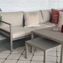 Lenny hörnsoffa exkl. soffbord - khaki/beige