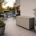 Victoria dynbox, med hjul - taupe