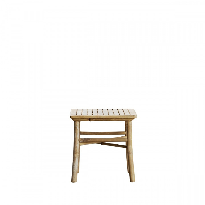 Lounge sidobord i bambu 45x45 cm - natur i gruppen Utemöbler / Bord / Soffbord & Sidobord hos Sommarboden i Höllviken AB (BAMTABLE45-NA)