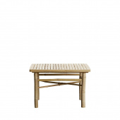 Lounge bord i bambu 70x70 cm - natur