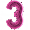Ballongsiffror rosa 0 till 9 inkl. helium-3