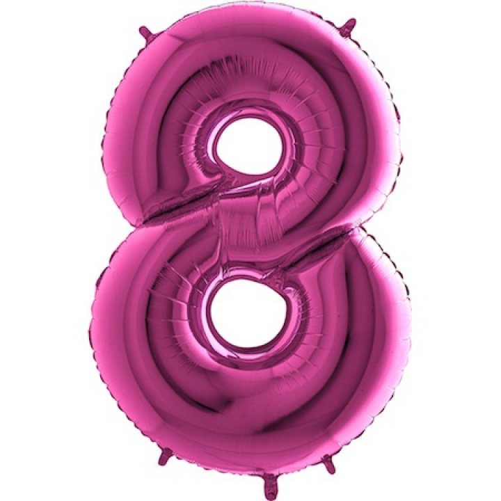 Ballongsiffror rosa 0 till 9 inkl. helium-8 i gruppen Presenter / Present till barn hos Sommarboden i Höllviken AB (BK-R09-8)