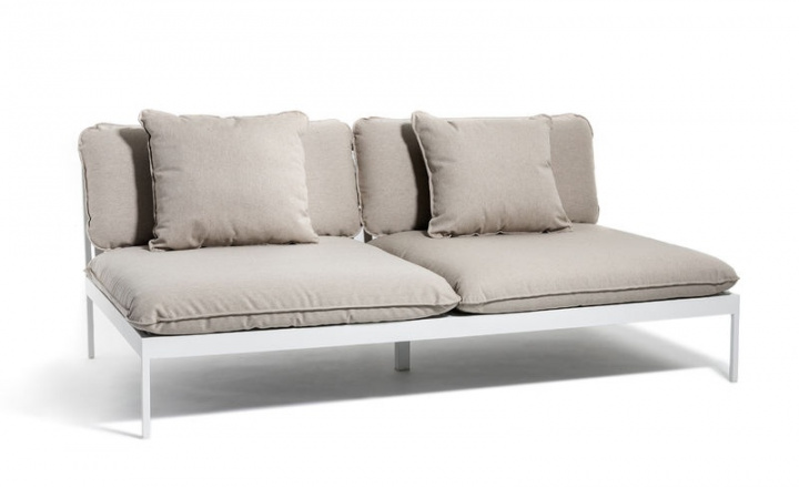Bönan lounge 2-sits soffa - light grey/light grey Ash i gruppen Utemöbler / Loungemöbler / Loungemoduler / 2-sits soffor - Loungemoduler hos Sommarboden i Höllviken AB (BONLS-LG-BONLSC-LGA)