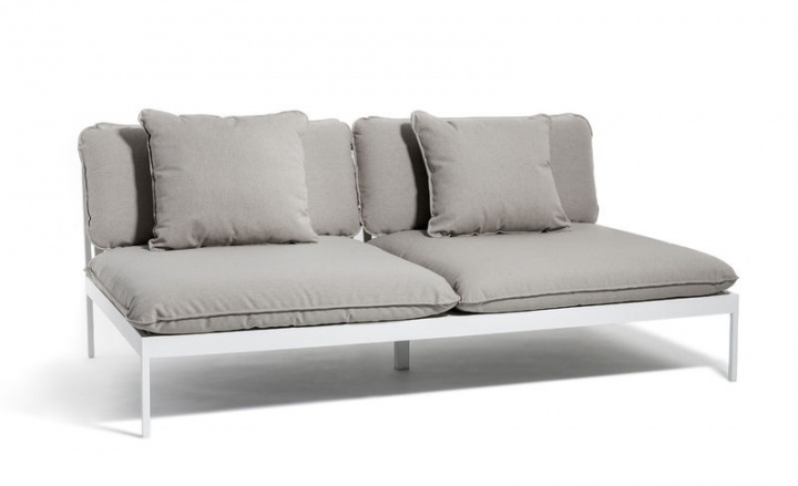 Bönan lounge 2-sits soffa - light grey/light grey Sling i gruppen Utemöbler / Loungemöbler / Loungemoduler / 2-sits soffor - Loungemoduler hos Sommarboden i Höllviken AB (BONLS-LG-BONLSC-LGS)