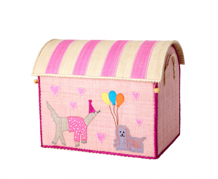 Party Animal förvaringskorg, medium - soft pink i gruppen Leksaker / Barnrummet / Förvaringskorgar hos Sommarboden i Höllviken AB (BSHOU-MPAI)