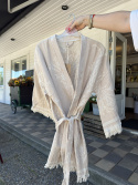 Beige Reef kimono, onesize - beige/vit