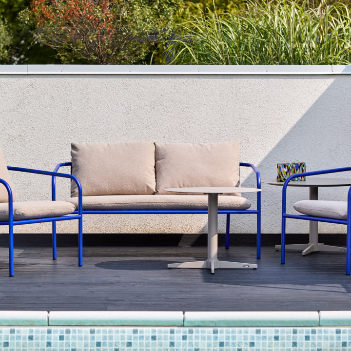 Bendt soffgrupp - indigo/teddy beige dyna i gruppen Utemöbler / Loungemöbler / Loungegrupper / Bygg själv hos Sommarboden i Höllviken AB (Bendt-indigo-soffgrupp)