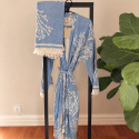 Blue Reef kaftan, M/L - blå/vit