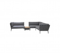 Conic loungegrupp med bord - grey