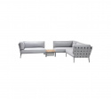 Conic loungegrupp med bord - light grey