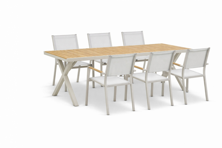 Cap matgrupp - light grey i gruppen Utemöbler / Matgrupper / Färdiga paket hos Sommarboden i Höllviken AB (Cap-dining-SET)