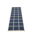 Criss matta - dark blue/cream/cream edge