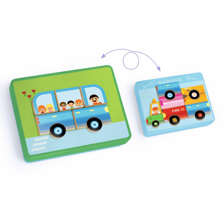 Fordonsbox med trämagneter i gruppen Leksaker / Leksaker / 3-6 år hos Sommarboden i Höllviken AB (DJ03074)