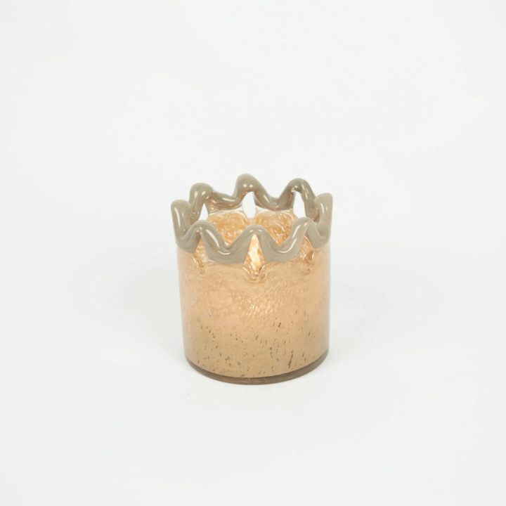 Alva ljuskopp H13,5 cm - beige i gruppen Inredning / Dekoration / Ljushållare & Lyktor hos Sommarboden i Höllviken AB (DS016012-OJ)