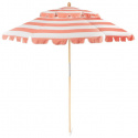 Charete parasoll Ø 2,2 m - coral retro stripe 
