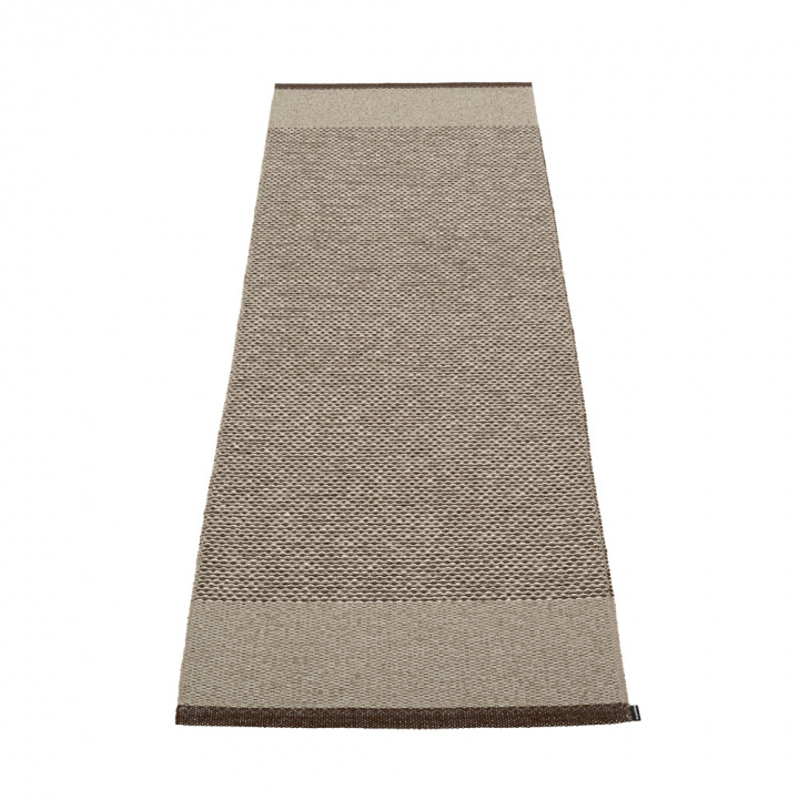 Edit matta - dark brown/dark linen/linen metallic i gruppen Inredning / Textilier / Mattor hos Sommarboden i Höllviken AB (Edit-darkbrown)