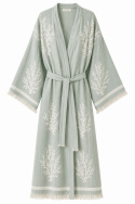 Green Reef kaftan, S/M - grön/vit