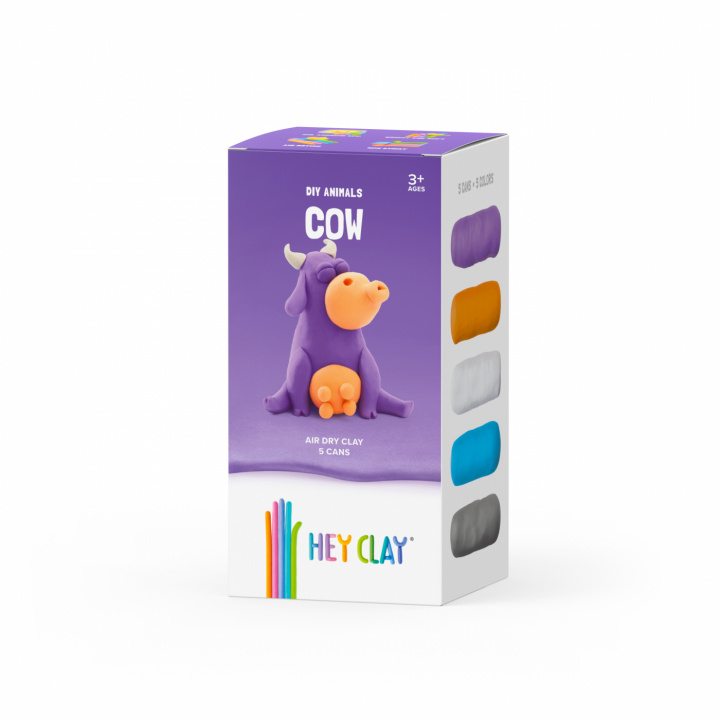 Hey Clay Cow lera, 5-pack i gruppen Leksaker / Pussel & Pyssel hos Sommarboden i Höllviken AB (HC50113)