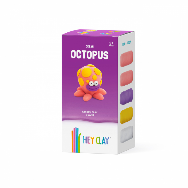 Hey Clay Octopus lera, 5-pack i gruppen Leksaker / Pussel & Pyssel hos Sommarboden i Höllviken AB (HC50127)