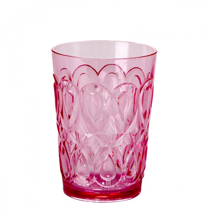 Swirly Embossed dricksglas - pink i gruppen Inredning / Kök & Dukning / Koppar, Muggar & Glas hos Sommarboden i Höllviken AB (HSGLC-SWI)