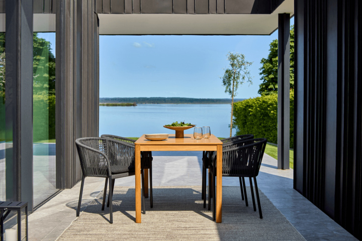 Joe / Delta matgrupp - teak/ slate i gruppen Utemöbler / Matgrupper / Bygg själv hos Sommarboden i Höllviken AB (Joe195-Delta-slate-SET)