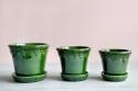 Köpenhamn kruka glaserad, Ø 16 H14 cm - emerald green