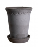Köpenhamn kruka hög raw, Ø 10 H14 cm - grey