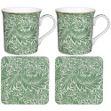 Larkspur muggar & glasunderlägg, 2-pack