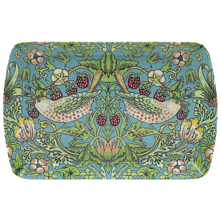 Teal Strawberry Thief bricka, liten i gruppen Inredning / Kök & Dukning / Brickor & Grytunderlägg hos Sommarboden i Höllviken AB (LP96646)