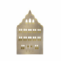 Townhouse ljuslykta, H16 cm - golden