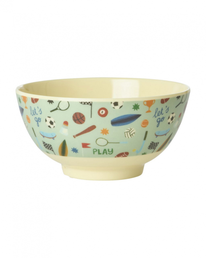 Sports melamin skål - soft green i gruppen Inredning / Kök & Dukning / Fat, Tallrikar & Skålar hos Sommarboden i Höllviken AB (MELBW-SPORT)