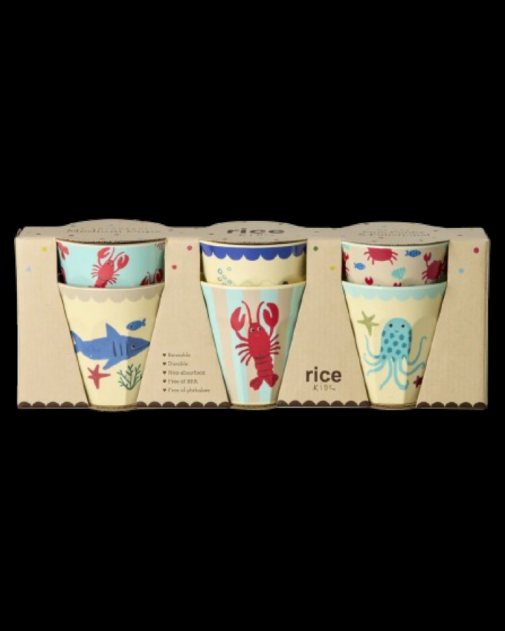 Ocean melamin muggar, small 6-pack - blue i gruppen Inredning / Kök & Dukning / Koppar, Muggar & Glas hos Sommarboden i Höllviken AB (MELCU-6ZSOCEB)