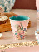 Flower Collage melamin mugg - soft pink